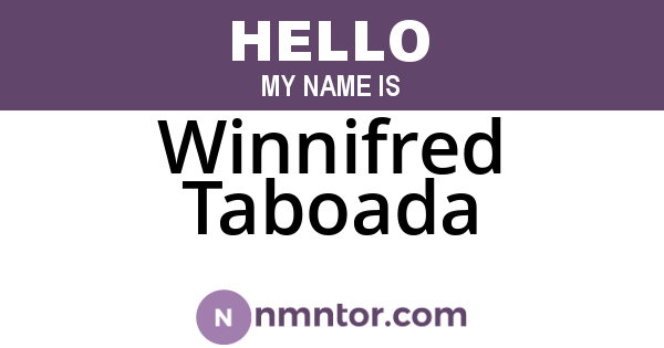 Winnifred Taboada