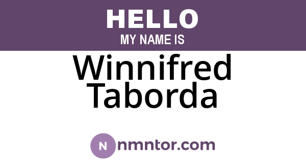 Winnifred Taborda