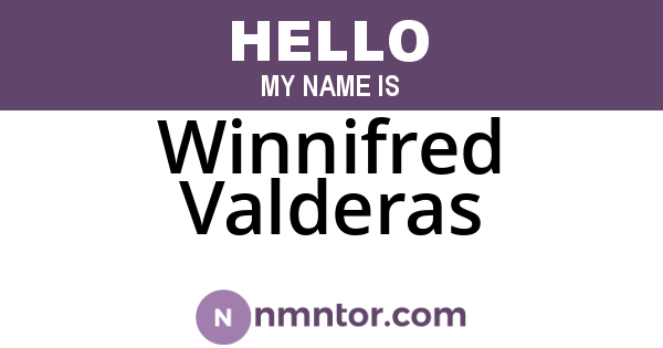 Winnifred Valderas