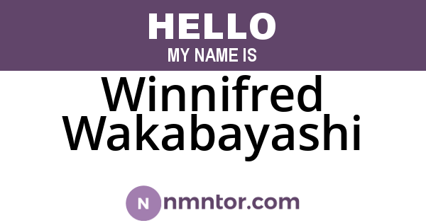 Winnifred Wakabayashi