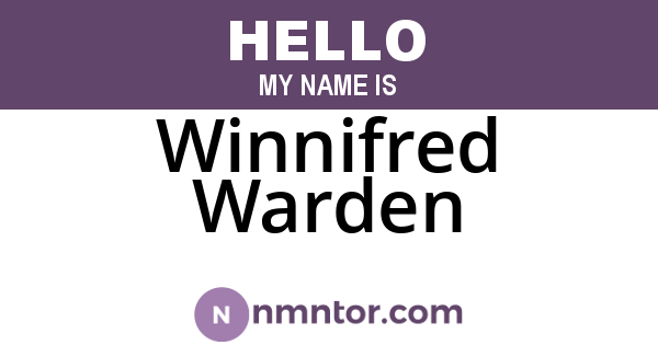 Winnifred Warden