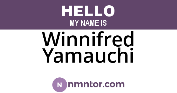 Winnifred Yamauchi