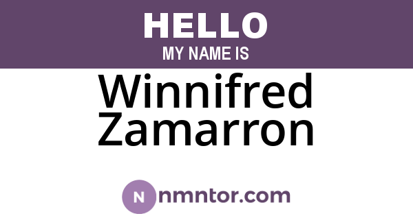 Winnifred Zamarron