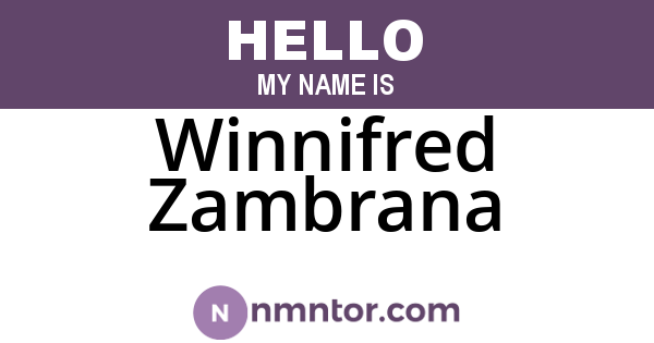 Winnifred Zambrana