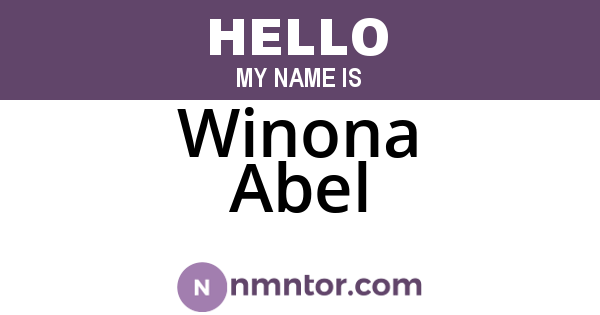 Winona Abel