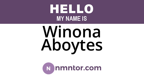 Winona Aboytes