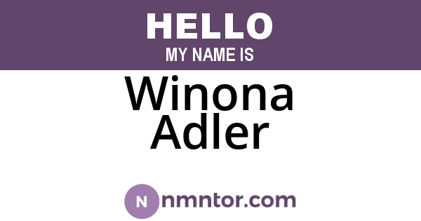Winona Adler