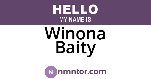 Winona Baity