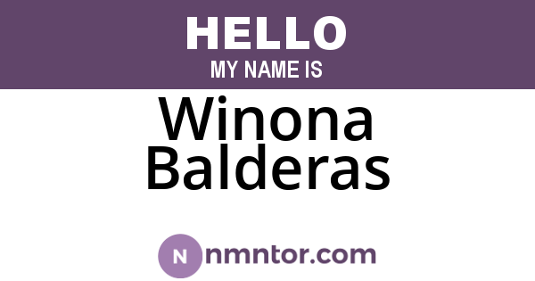 Winona Balderas