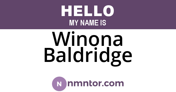 Winona Baldridge