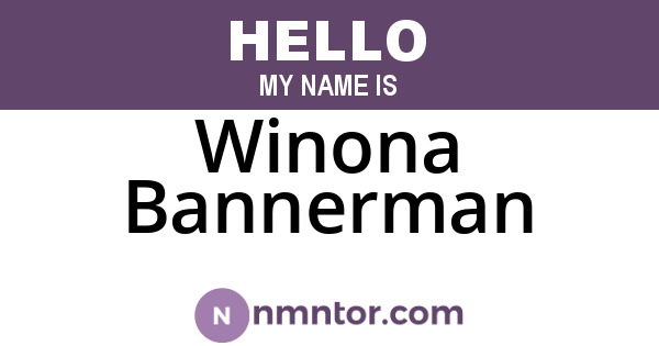 Winona Bannerman