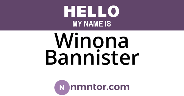 Winona Bannister