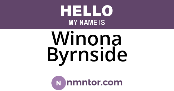 Winona Byrnside