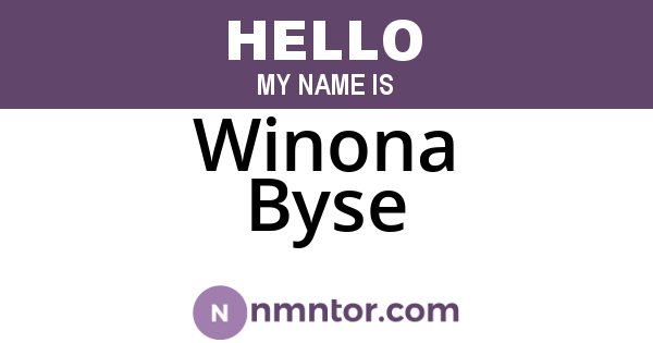 Winona Byse