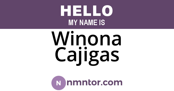 Winona Cajigas