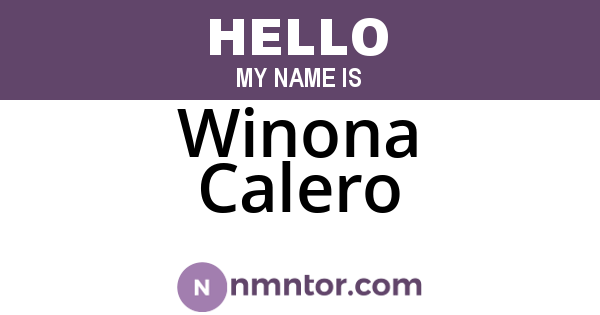 Winona Calero