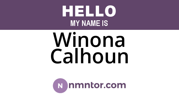 Winona Calhoun