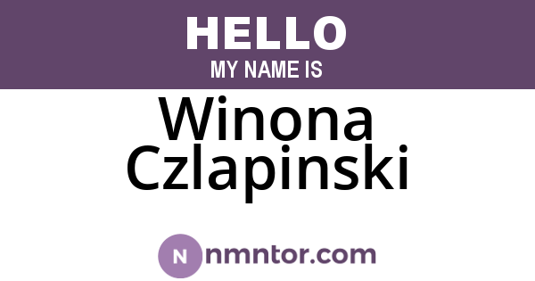 Winona Czlapinski