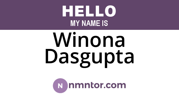 Winona Dasgupta
