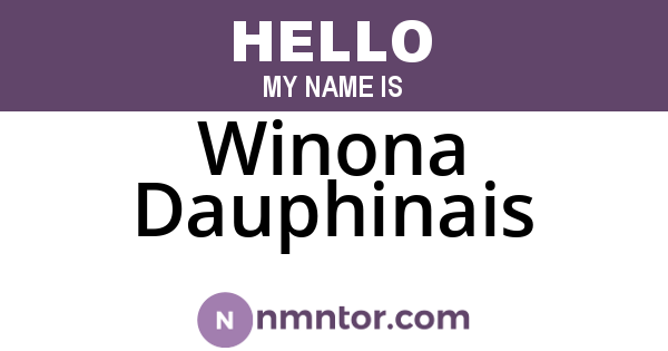 Winona Dauphinais