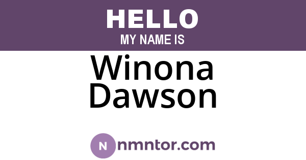 Winona Dawson