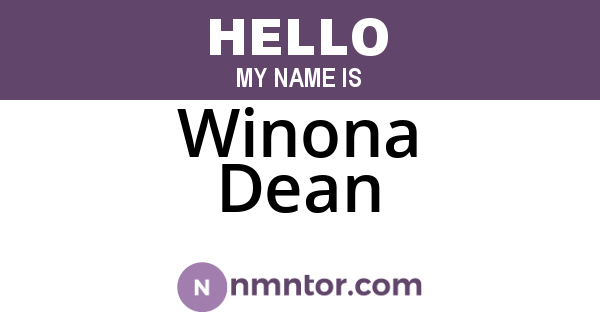 Winona Dean