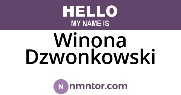Winona Dzwonkowski