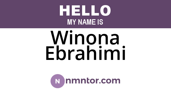 Winona Ebrahimi