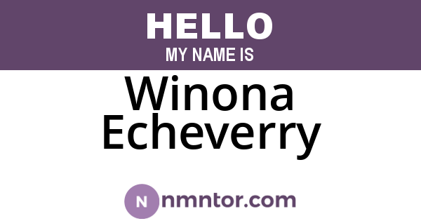 Winona Echeverry