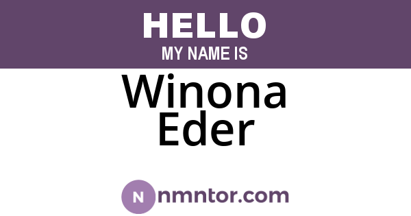 Winona Eder