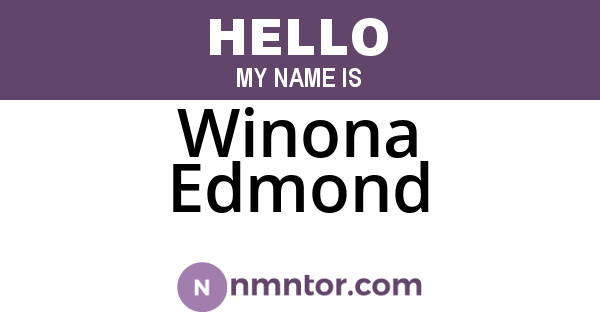 Winona Edmond
