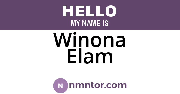 Winona Elam