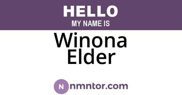 Winona Elder