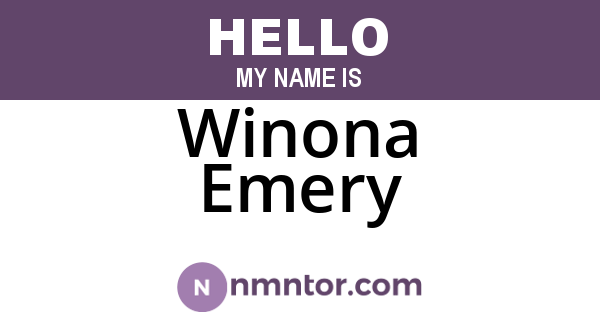 Winona Emery