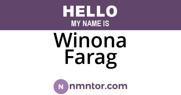 Winona Farag
