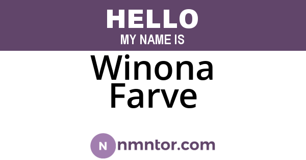 Winona Farve