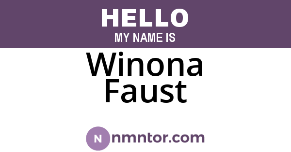 Winona Faust
