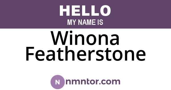Winona Featherstone