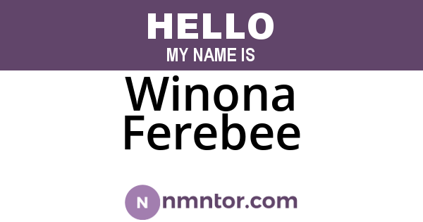 Winona Ferebee