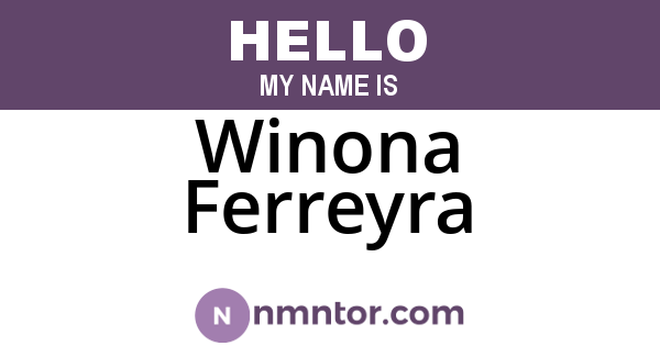 Winona Ferreyra