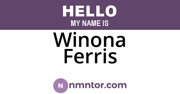 Winona Ferris