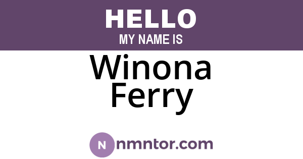 Winona Ferry