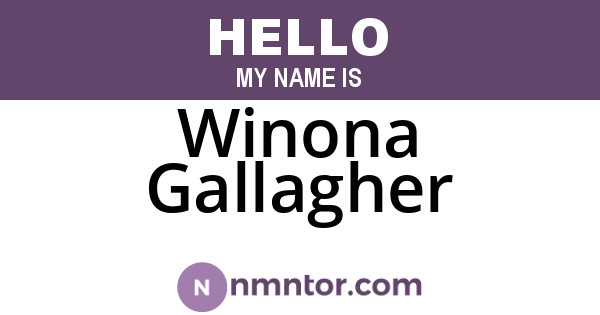 Winona Gallagher