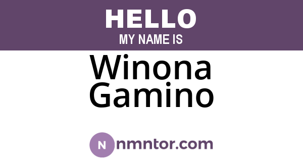 Winona Gamino