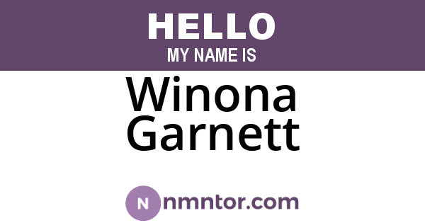 Winona Garnett