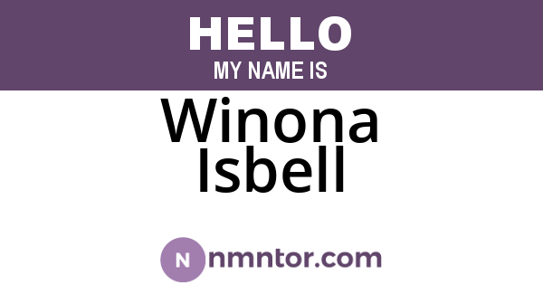Winona Isbell