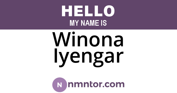 Winona Iyengar