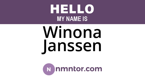 Winona Janssen