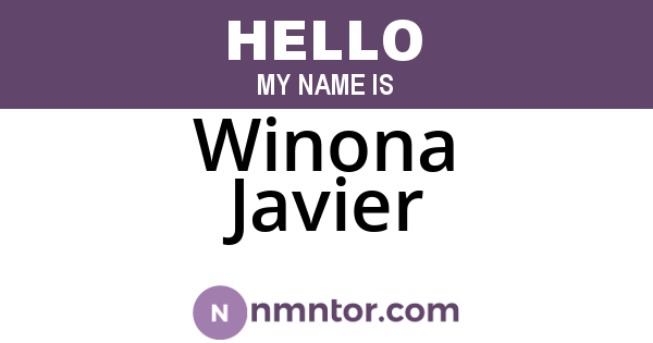 Winona Javier