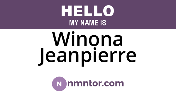 Winona Jeanpierre
